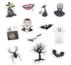 12 autocollants en gel Dracula et Ghost, modèles assortis