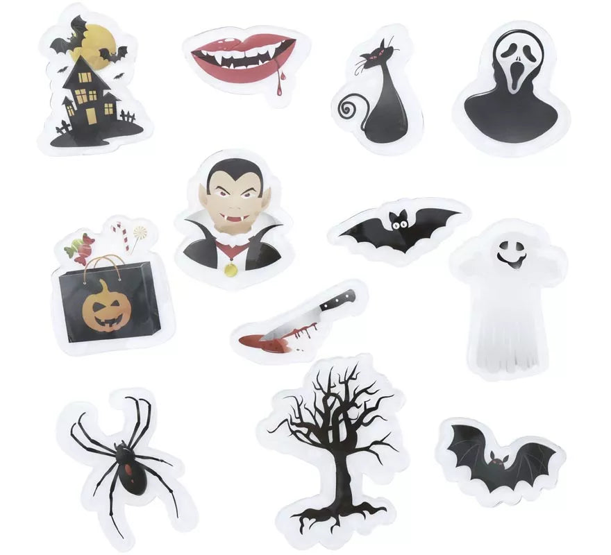 Translation missing: fr.12 Pegatinas de Gel Drácula y Fantasma modelos surtidos