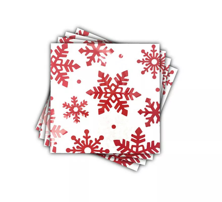Translation missing: fr.12 Servilletas de papel con Copos de Nieve