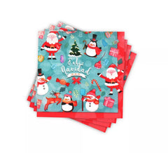 12 serviettes en papier Joyeux Noël