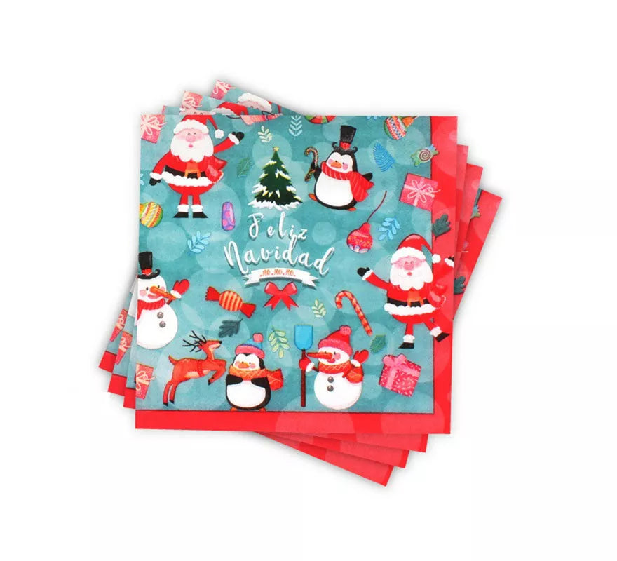 Translation missing: fr.12 Servilletas de papel de Feliz Navidad