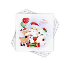 12 serviettes en papier Noël Père Noël