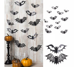 12 silhouettes de chauve-souris ajourées