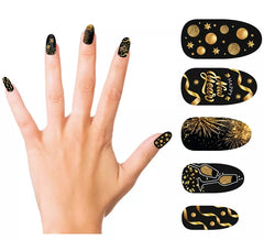 12 ongles de bonne année avec adhésif