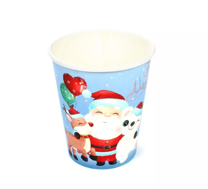 Translation missing: fr.12 Vasos de papel para Navidad de Papá Noel de 270 ml