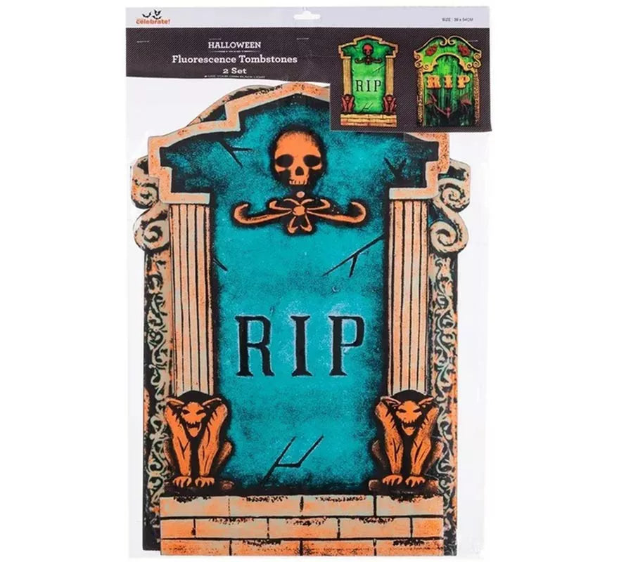 2 Lápidas RIP Fluorescente