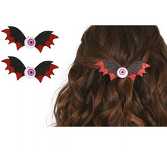 2 Barrettes à cheveux chauve-souris avec oeil pour fille