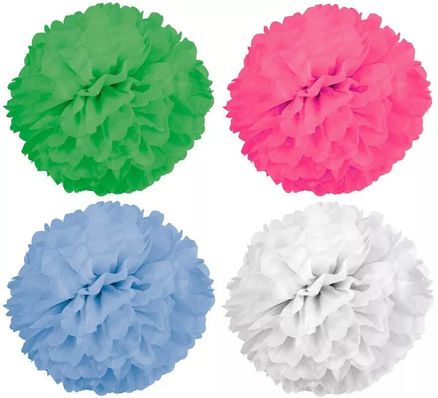 Translation missing: fr.2 Pompones de papel de 42 cm de diámetro en varios colores