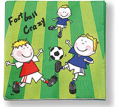 20 Serviettes de Football 33x33