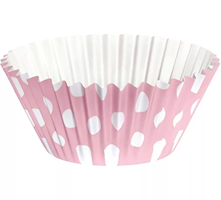 Translation missing: fr.25 Recipientes para Cup Cake Rosas con Topos Blancos
