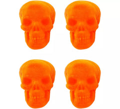 4 crânes de couleurs assorties