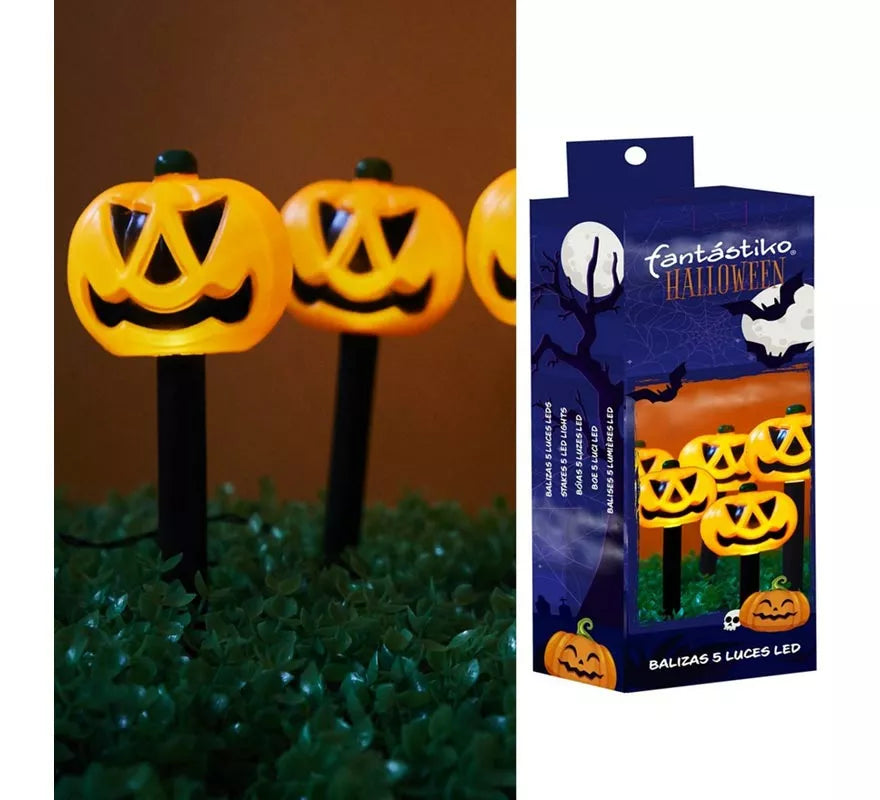 Translation missing: fr.5 Faroles Calabaza iluminación LED de 8x39 cm