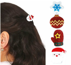 5 pinces à cheveux de Noël 2,5 cm
