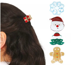 5 pinces à cheveux de Noël 3 cm