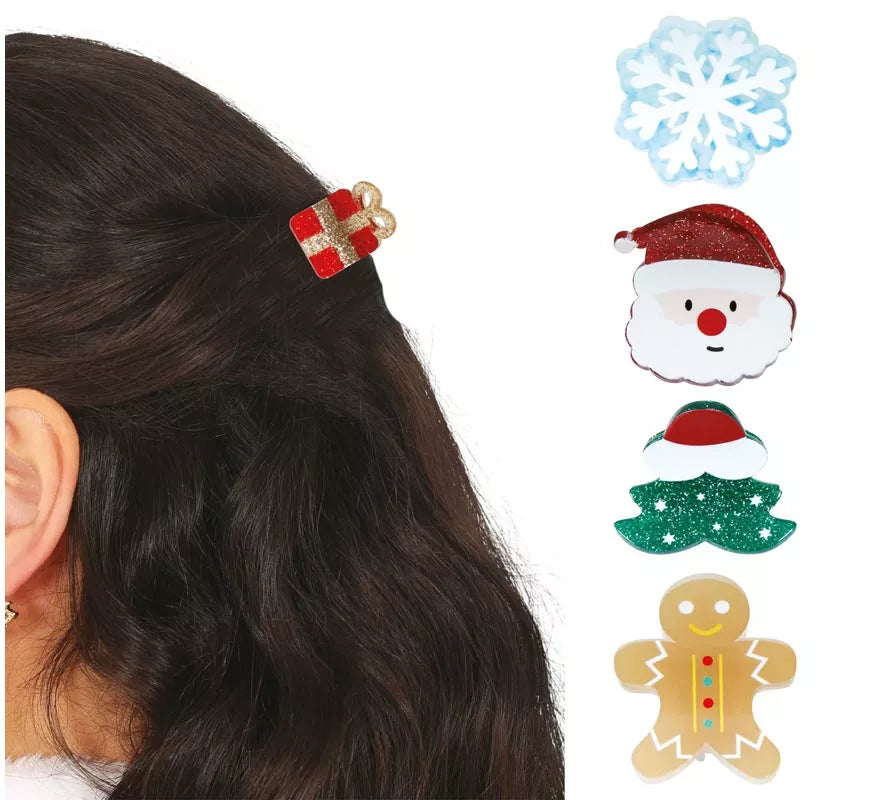 Translation missing: fr.5 Pinzas de Navidad para el Pelo de 3 cm