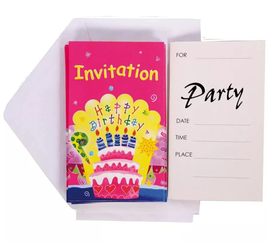 Translation missing: fr.6 Invitaciones Happy Birthday con Sobre