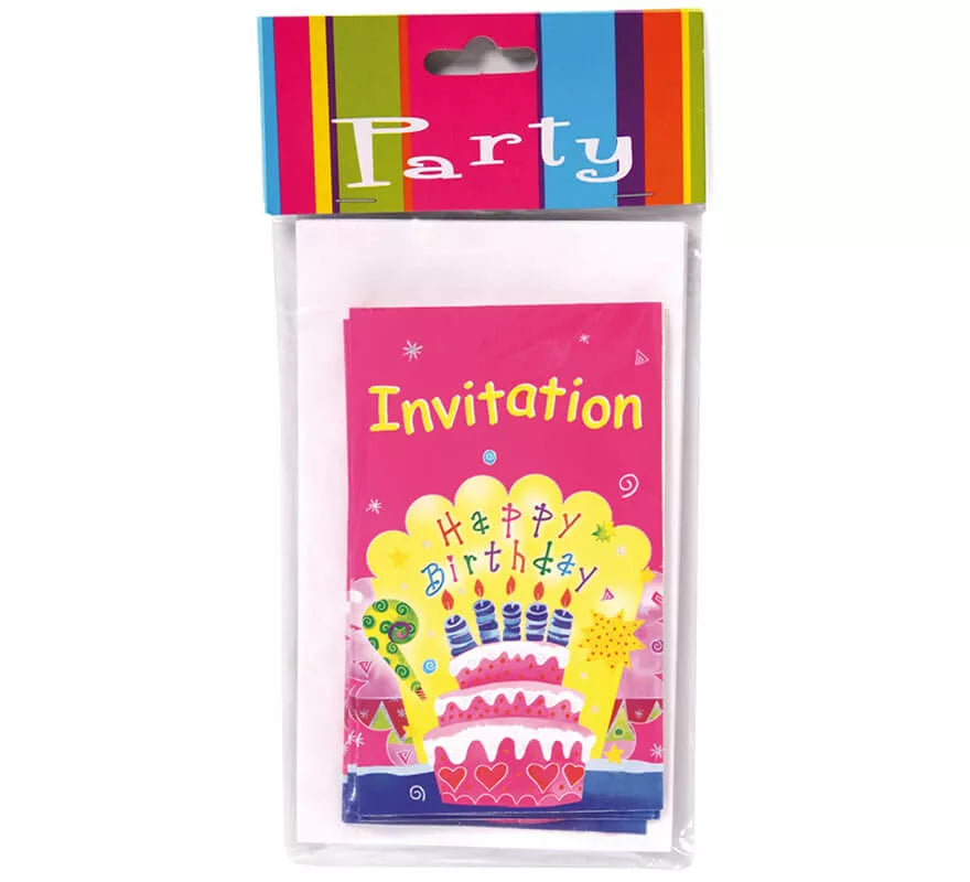 Translation missing: fr.6 Invitaciones Happy Birthday con Sobre