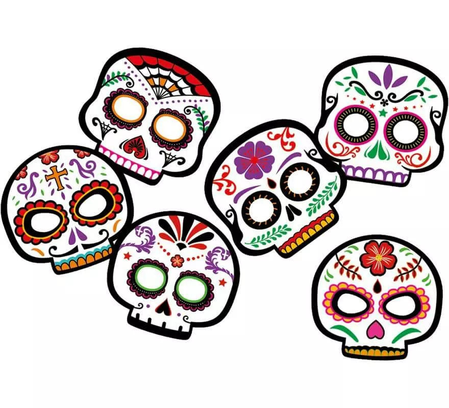 Translation missing: fr.6 Máscaras del Día de los Muertos de cartón