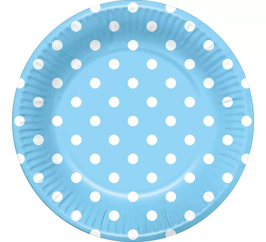Translation missing: fr.6 Platos Celestes con Topos Blancos de 22 cm
