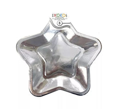 6 assiettes en papier Silver Star 23 cm
