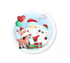 6 assiettes en carton Noël Père Noël 23 cm