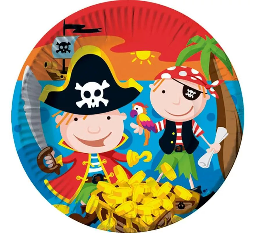 Translation missing: fr.6 Platos de Piratas de 22 cm