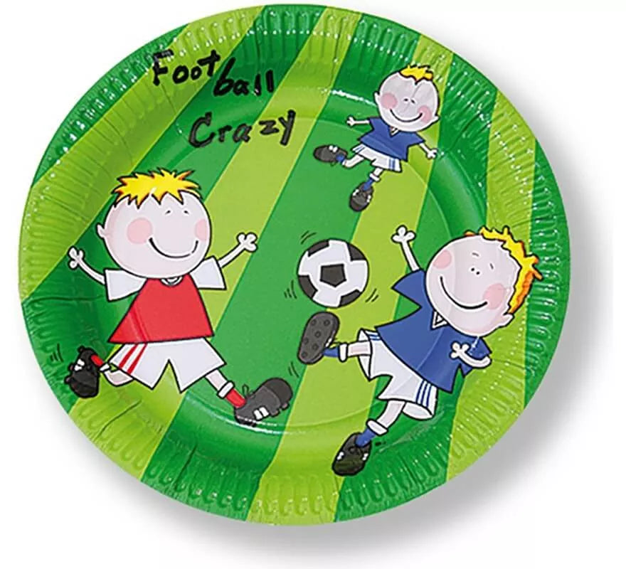 Translation missing: fr.6 Platos desechables de Fútbol de 22 cm de diámetro