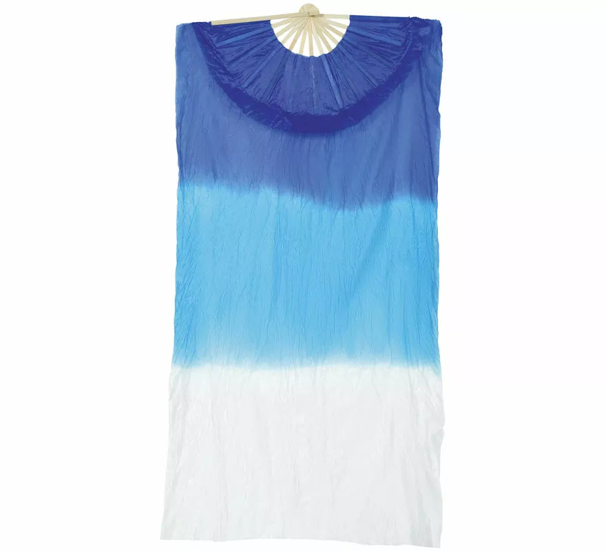 Translation missing: fr.Abanico azul y blanco largo de 60x140 cm