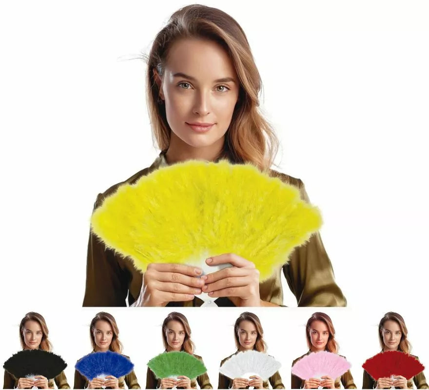 Translation missing: fr.Abanico con Plumas de 16 Palas en varios colores