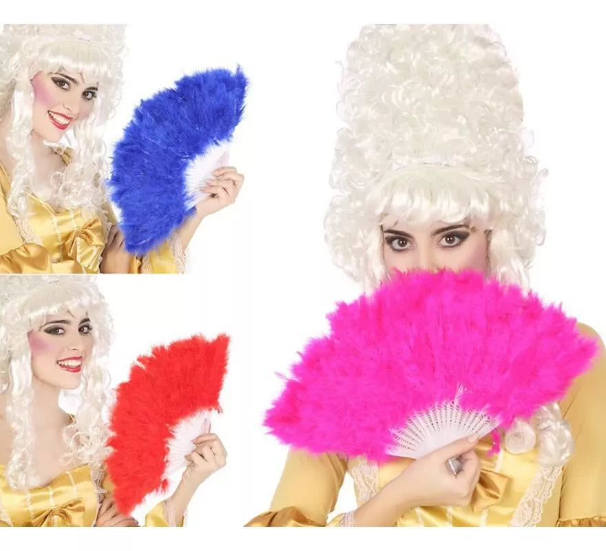 Translation missing: fr.Abanico con Plumas en 3 colores surtidos