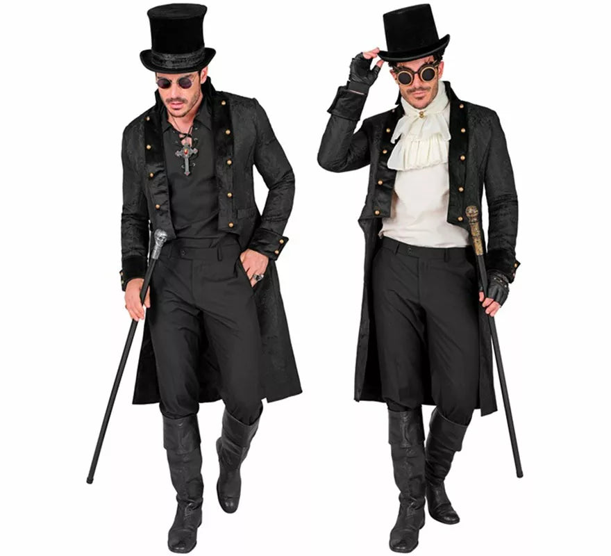 Abrigo Victoriano negro para hombre