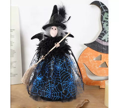 Ornement de sorcière bleue de luxe 28 cm