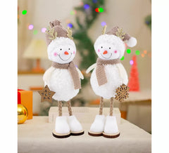 Socle décoratif bonhomme de neige assorti 17 cm