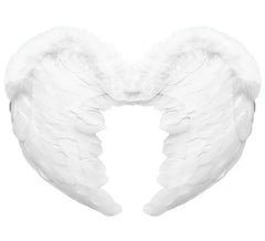 Ailes d'ange en plumes blanches 37X50cm
