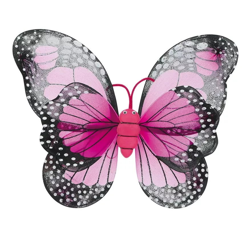 Translation missing: fr.Alas de Mariposa Fucsia y Negro de 50x39 cm