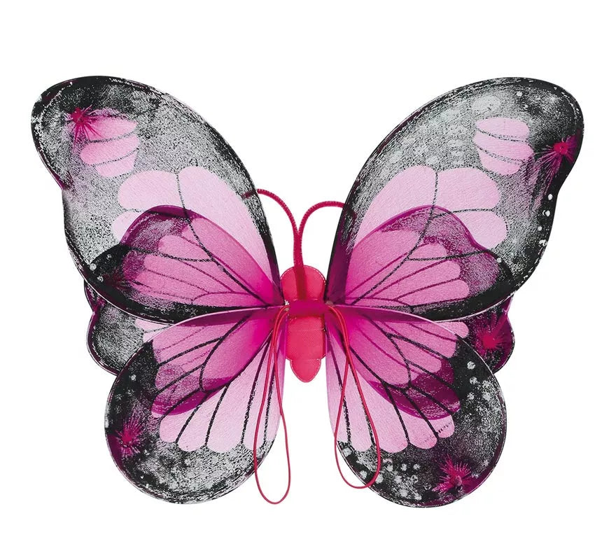Translation missing: fr.Alas de Mariposa Fucsia y Negro de 50x39 cm