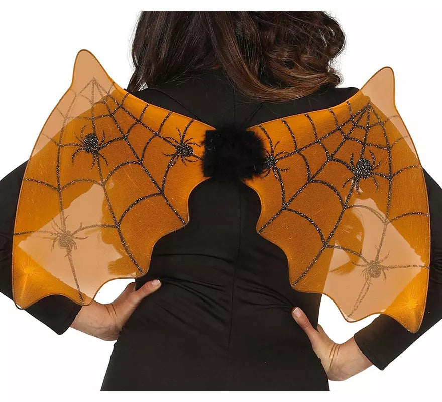 Translation missing: fr.Alas de Murciélago Naranja con Arañas de 60X35 cm