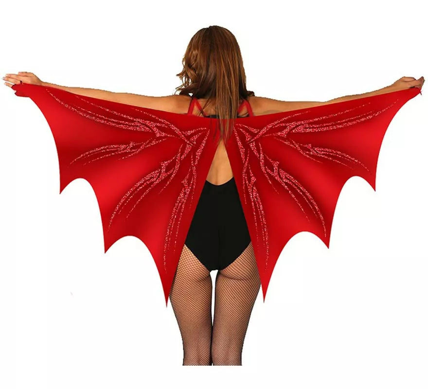 Alas de Murciélago rojas de 170x80 cm