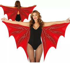Ailes de chauve-souris rouges 170x80 cm