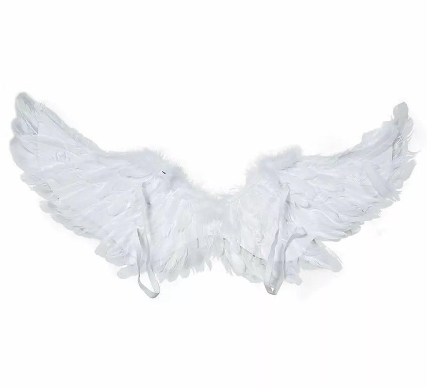Translation missing: fr.Alas de Plumas blanca con luz de 80x40 cm