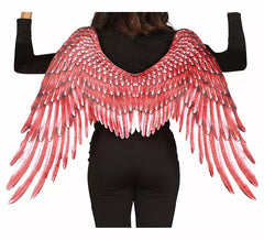 Ailes de Plumes avec Tissu Rouge 105X45 cm