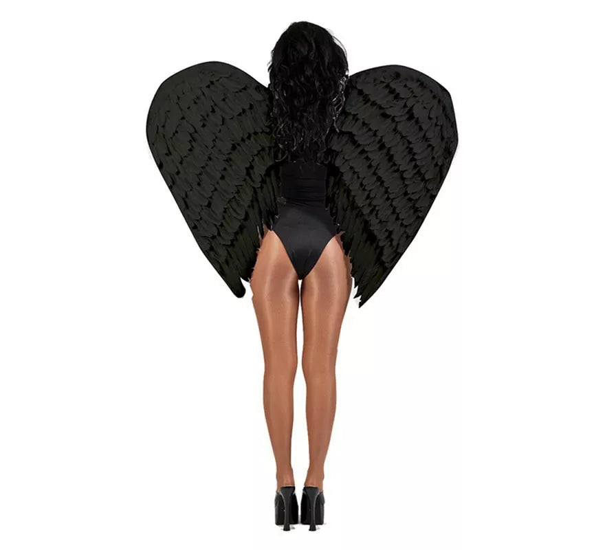 Translation missing: fr.Alas Gigantes Plumas Negras 100X80 cm