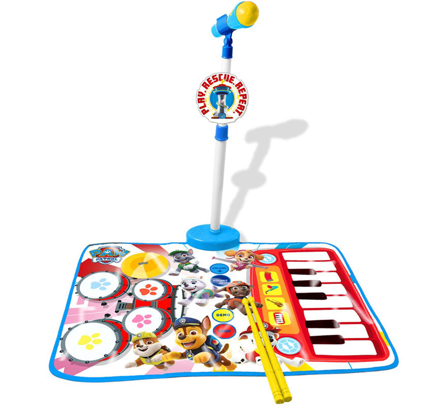 Translation missing: fr.Alfombra Batería y Piano con Micrófono de Pie y Baquetas Paw Patrol