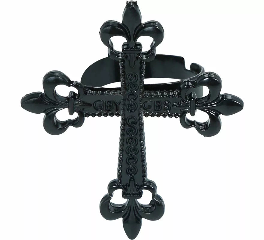 Translation missing: fr.Anillo Cruz Gótica de 4 cm
