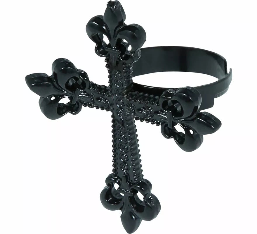 Translation missing: fr.Anillo Cruz Gótica de 4 cm