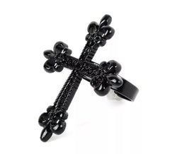 Bague Croix Noire En Métal
