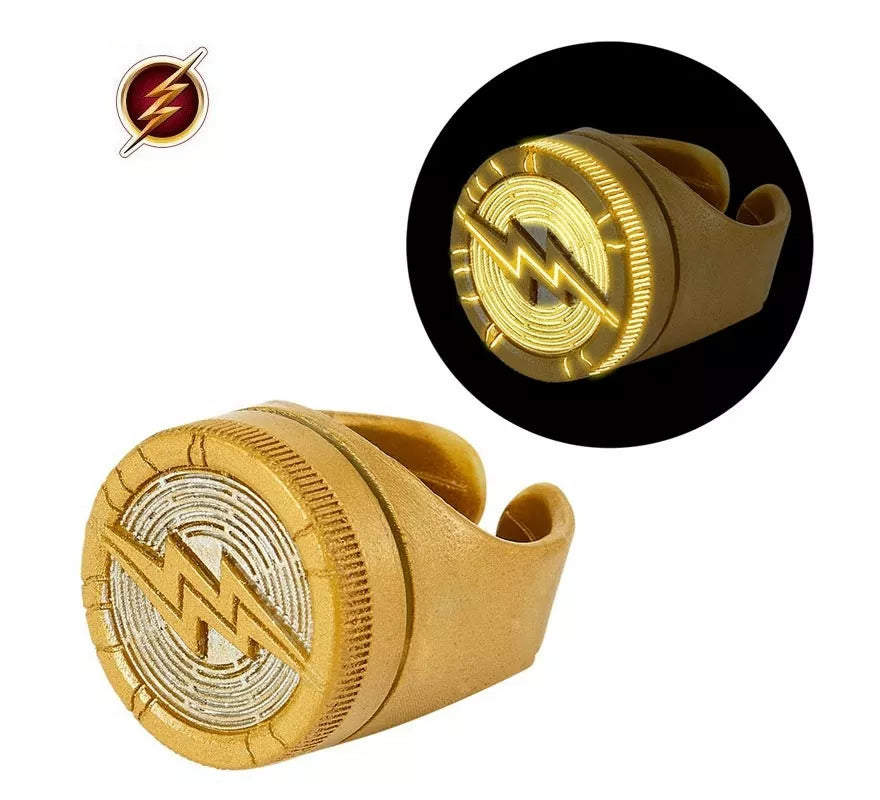 Translation missing: fr.Anillo de The Flash dorado con luz infantil