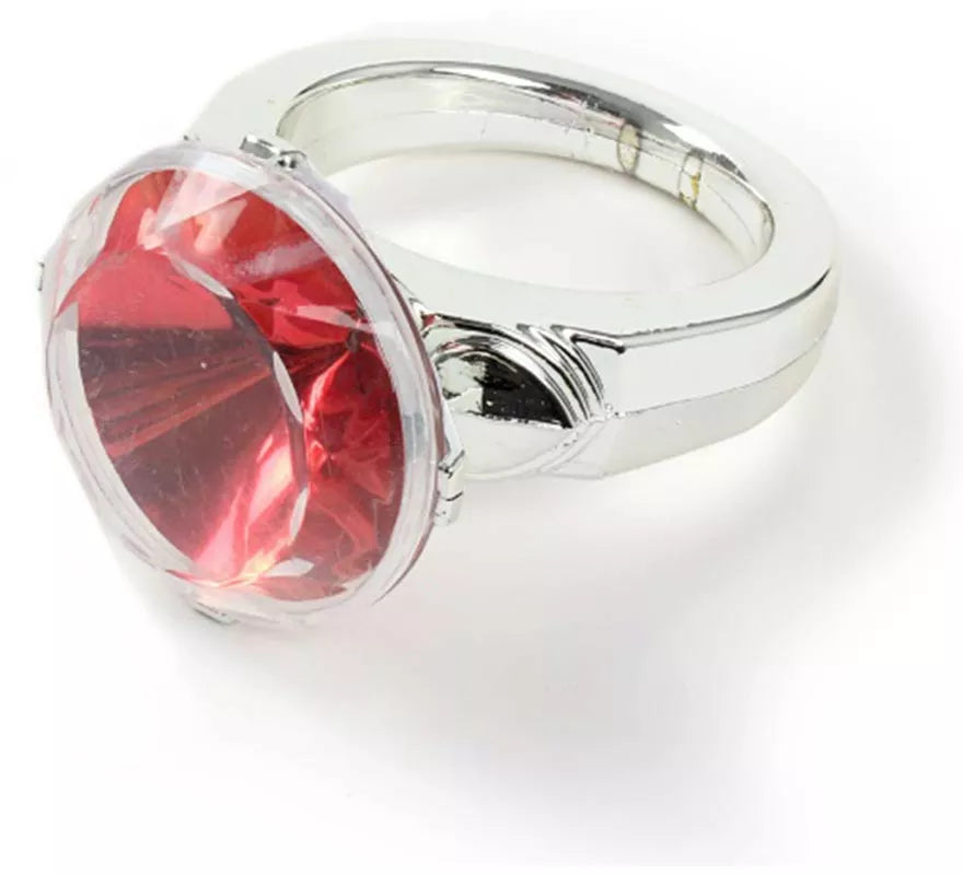 Translation missing: fr.Anillo plateado con Diamante rojo