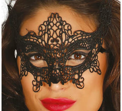Loup ou Masque Noir en Dentelles Gothique