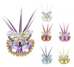 Masque de carnaval papillon multicolore couleurs assorties